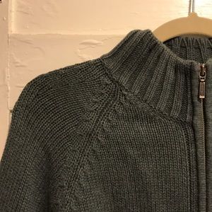 Lands End zip up cotton knit